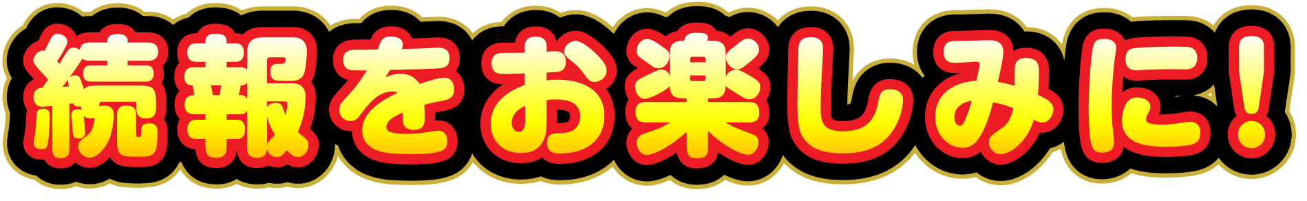 続報をお楽しみに！